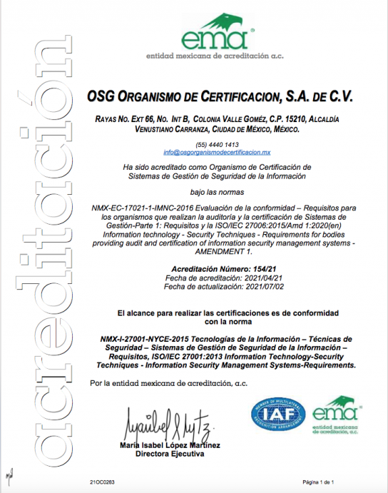 3.1 Anexo No 154-21 en SGSI 21-04-2021