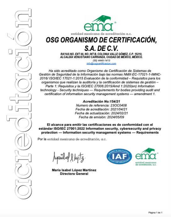 SGSI ANEXO OSG ISO 27001 2022 OSG MAY 2024